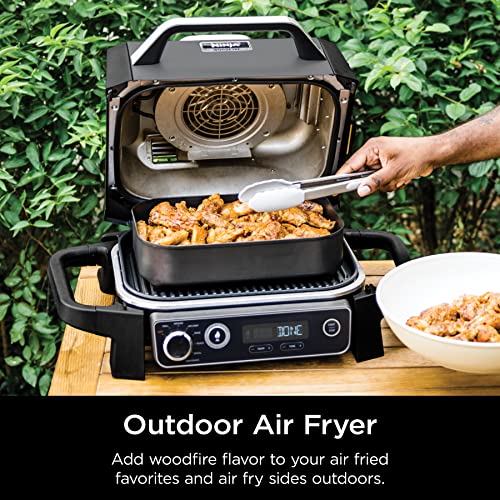 Ninja OG701 Woodfire Outdoor Grill, 7in1 Master Grill, BBQ Smoker