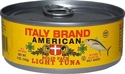 Italy Brand American Solid Pack Light Tuna in Pure Olive Oil, 5 Ounce (Pack of 24)