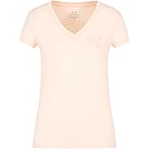 Armani Exchange Womens Essential V Neck Cotton Jersey Logo Tee