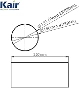 Kair Plastic Ducting Pipe 150mm 6in Short Length Rigid Straight Duct view 2