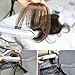 HAIQUAN Hair Bang Human Hair Clip in Bangs Flat Bangs Fashion Fringe Hair Extension (Flat Bangs, Natural Black)