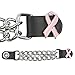 Womens Motorcycle Pink Ribbon Leather Vest Extender - One Size