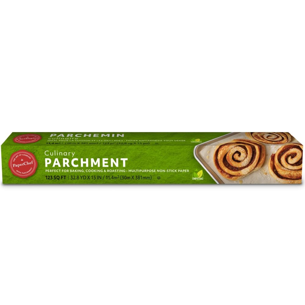 PaperChef Baking Paper, 15-Inch x 98.4-Feet, 1.0 Unit, 1 Piece, Non-stick Liner, Kosher for Passover