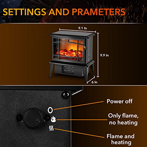 Fireplace Heater Electric Fireplace Heater with 3s Fast Heating
