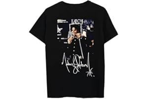 Michael Jackson Unisex-Adult Michael Jackson Official Merch Signature T-Shirt