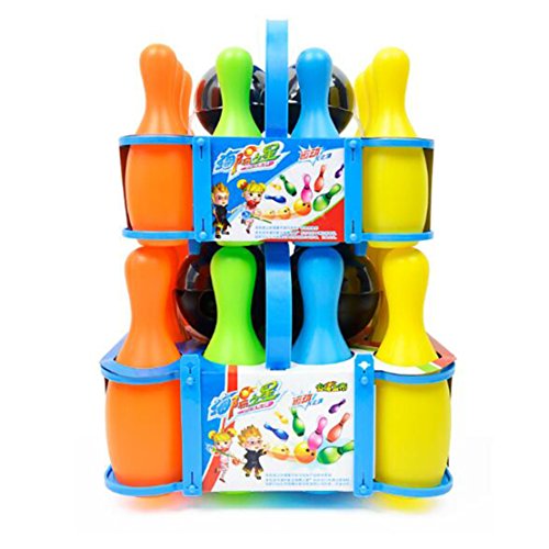 image for Bigbuyu Kids Plastic Bowling Play Set 10 Pins 2 Balls Mini Bowling Set