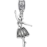 Ballerina Charm Bead – Ballet Dancer Pendant – Compatible with Pandora, Chamilia, Troll & European Bracelets – Dance Jewelry Gift for Ballet Lovers