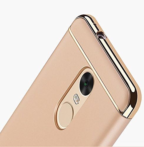 SDO™ 3 in 1 Gold Chrome Shockproof Dual Tone Protective Back Case Cover for Xiaomi Redmi Note 3 (Gold)