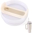 MEIJIAYOU Lid Replacement 30 oz for Stanley,Dual Drinking Options Cup Lid Replacement 30 oz, BPA-Free Replacement Lid 30 oz,White 1PCS, transparent