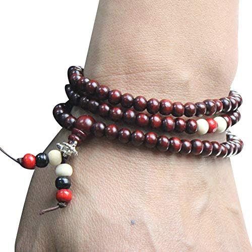 eYourlife2012 Tibetan 216pcs 6mm Rosewood Prayer Beads Buddha Mala Buddhist Bracelet Necklace
