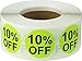 InStockLabels 10% Green Stickers for Retail, 500 Labels per Roll, 3/4