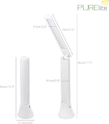 PURElite 2in1 Lamp Torch Rechargeable Desk Table Light LED 180° view 6