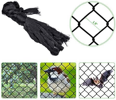 Hotusi 25'X50' (7M X 15M) Bird Netting Fruit Tree Protective Net Mesh Size Fish Pests Block Poultry Aviary Pen
