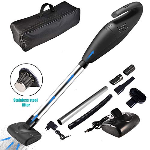 Rechargeable Car Vacuum with Steel Filter, ACUMSTE High Power DC 12V