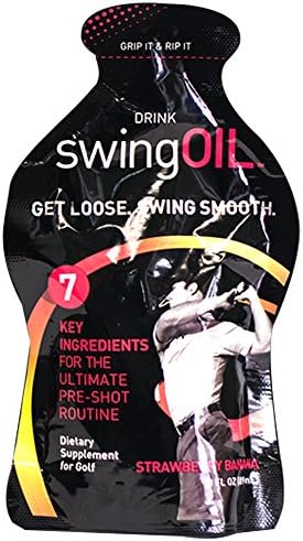 swingOIL Dietary Golf Supplement Drink 6 Pack 2016 12 Strawberry Banana