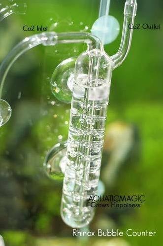 RHINOX Bubble Counter -- Carbon dioxide regulator for Aquarium Tank - Aids in achieving atmospheric equilibriu