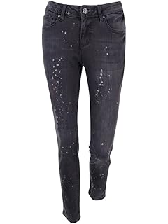 black paint splatter jeans womens
