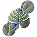 LEOBRO Tropical Palm Leaves Simulation Leaf Artificial Tropical Green Plant Leaves 13 Inch and 8 Inch Combination Leaves for Hawaiian Luau Party Decoration Shipping by FBA (20 Pieces)