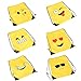 Sakiyr Emoji Drawstring Backpack Bags, 6 Pack Kids Drawstring Bags Party Favors for Girls & Boys Goody Bags (16x13 Inch)
