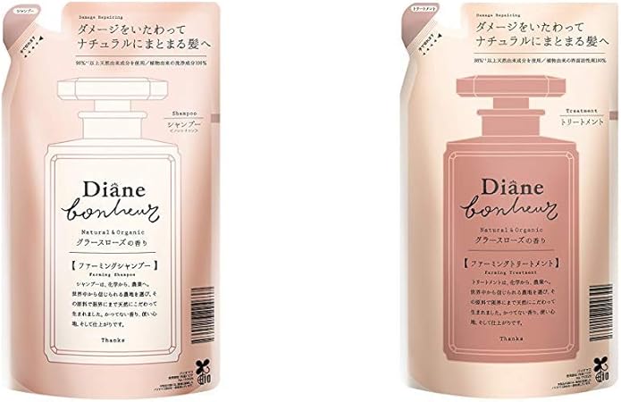 Amazon セット買い ダイアン ボヌール グラースローズの香り ダメージリペア シャンプー 詰め替え 400ml ボヌール グラースローズの香り ダメージリペア トリートメント 詰め替え 400ml Diane Bonheur ダイアン ボヌール ビューティー 通販