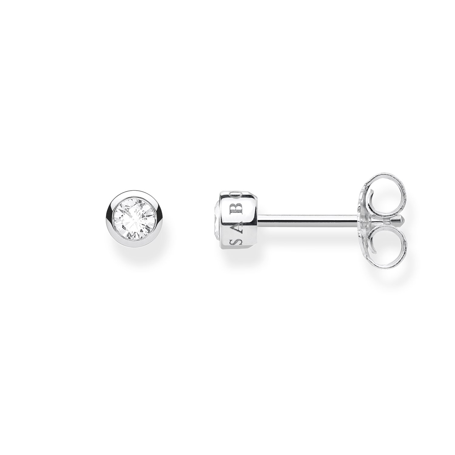 THOMAS SABO Ear studs white stone 925 Sterling Silver