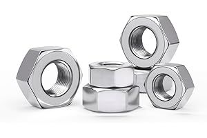 TESILANG 5/8-11(10pcs) Stainless Steel Hex Nuts Hexagon Nuts, hex nut，304 Stainless Steel 18-8, Full Thread, Coarse Thread UNC