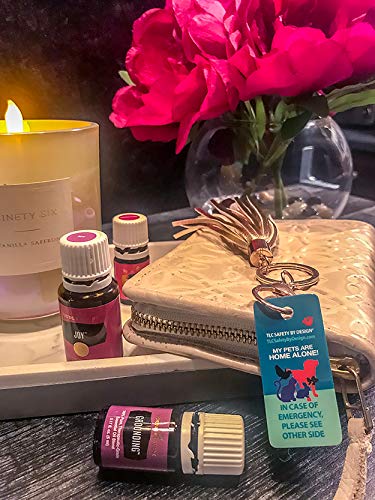 TLC Safety By Design 2 Pk. Key Tags and Keychain Rings Trademarked My Pets Dogs Cats are Home Alone Alert Emergency Medical ICE ID Plastic with Emergency Contact Call Card (Qty. 1)