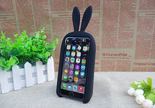 Orange Ideal Rabbit 3d Protective Case for Iphone 5 5c 5s (Black)