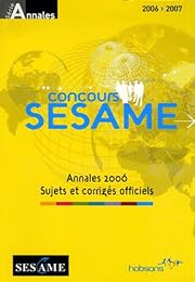Annales SESAME concours 2006