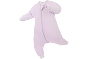 PURCOMFY Supersoft Active Toddler Sleepsuit 1.0 TOG Long Sleeve Wearable Blanket with Legs All-Season Go-to for Safe Cozy Sleeper