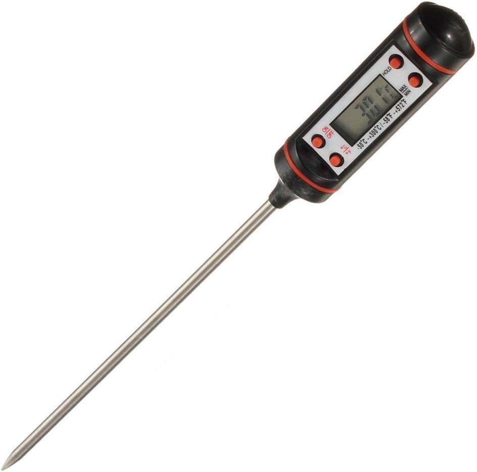 DollaTek Kitchen Thermometer Digital Meat Thermometer with Stainless Long Probe and Accurate LCD Screen for Liquids Meat