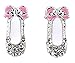 1 PAIR OF Rhinestone Ballet Shoe Earring Studs