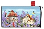 Birds and Lilacs Spring Large Mailbox Cover Floral Oversized Briarwood Lane