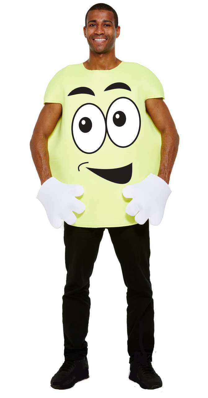FANCY DRESS ADULT SWEET YELLOW W/FACE