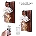 CALATOUR Mason Jar Decor Wall Sconce,16OZ Mason Jars,20 LED Lights with Remote Control,Wrought Iron Hooks,Wood Boards,Silk Flowers(Set of 2)