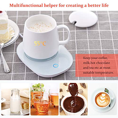 YEVIOR Coffee Cup Warmer for Desk with Touch Screen Switch,Coffee Mug Warmer for Office Home Use,Cup Warmer Plate for Coffee, Milk, Tea, Water