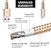 Qiangson Phone Cable Nylon Braided 3 Pack 6 ft Charging Cable Cord to USB Cable Charger Compatible iPhone iPad More (Gold)