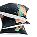 Decor MI [Just Pillowcase World Map Pattern Throw Pillow Case Square Linen Cushion Bed Pillow Covers with Zipper Durable Slipcover Home Decor for Sofa Slipcover Decorative 18x18 inches,Set of 3