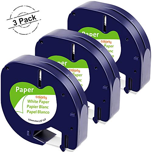 Buy Replace Dymo Letratag Refills 12mm x 4m 1/2 Inch x 13 Feet White