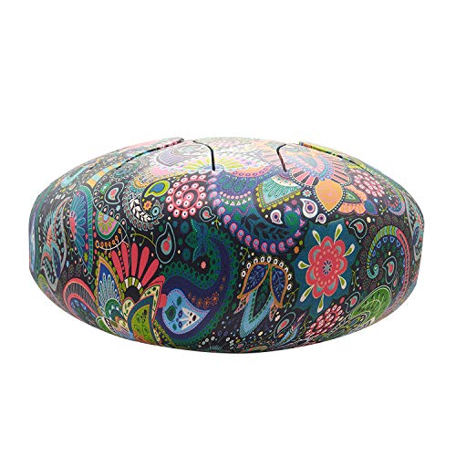 India Meets India 10 Inch OM Tongue Drum Tank Drum Steel Percussion Hangpan Drum Hand drum Musical Instrument with Bag and Mallets Stick (Multicolor)