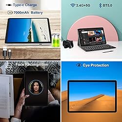 2023 Newest 2 in 1 Tablet, 10 inch Tablet, 128GB