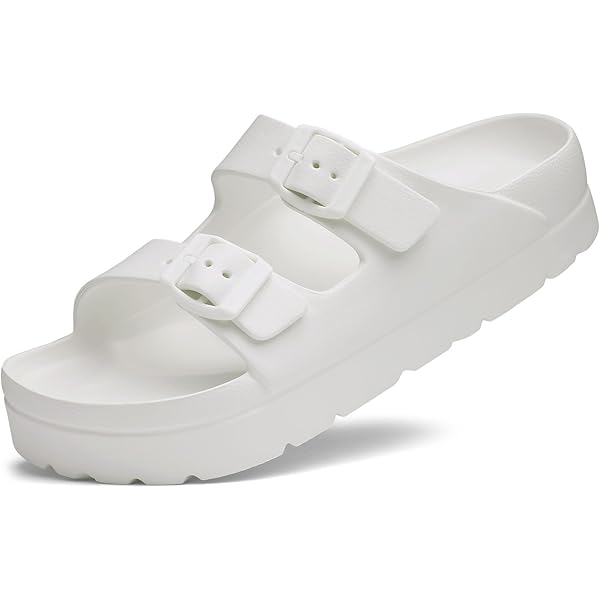 Geerta Cloud Slides For Women - Platform Pillow Slippers With Arch Support, Non-Slip & Easy Clean