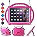 BMOUO Kids Case for iPad 6th/5th Generation (9.7 inch, 2018/2017), iPad Air 1 & iPad Air 2 Kids Case with Shoulder Strap for for iPad 9.7” (iPad 6th/5th Gen)/iPad Air 1st/2nd Generation, Rose