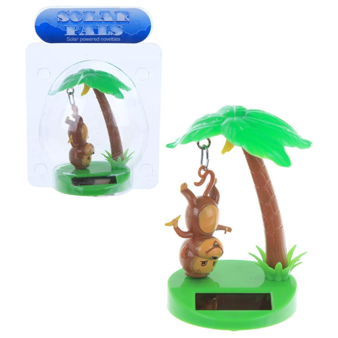 Solar Powered Monkey Hanging Palm Tree Decoration