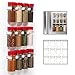 Good Cooking Magnetic Spice Rack Gripper Clips- Set of 12 Universal Spice Jar Clips - Easily Organize and Reorganize Dispensers- No Screws Needed