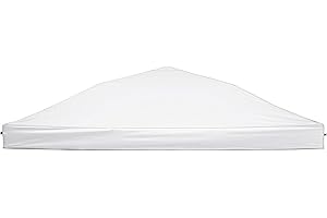 SENMORTAR Replacement Canopy Top, 10' x 10' Pop-Up Cover for Canopy Straight Leg Tent Cover for Outdoor Garden Patio Camping Sun Shade (1pc Top Cloth Only) Silver White