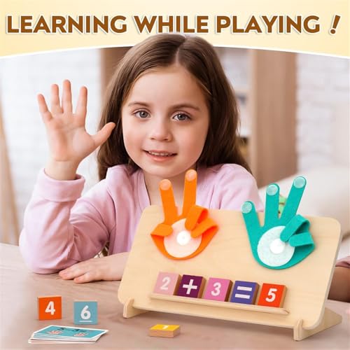 AM ANNA Kids Math Manipulatives Homeschool Supplies, Preschool Learning Toys for Toddlers 2-4 Years, Math Game Number Blocks Montessori Toys for 3 4 5 Year Old Boys Girls Preschool Kindergarten