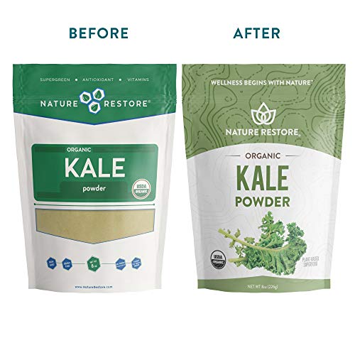 Nature Restore USDA Certified Organic Kale Powder, Non-GMO (8 Ounces), Perfect for Shakes, Greens Superfood Blends
