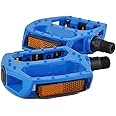 BlueSunshine Bike Pedals Set 9/16" for Mountain Bike, Aluminium Alloy Bearing Platform Pedals for BMX MTB Road Bicycle. Lightweight but Strong and Durable Alloy Flat Platform Pedals