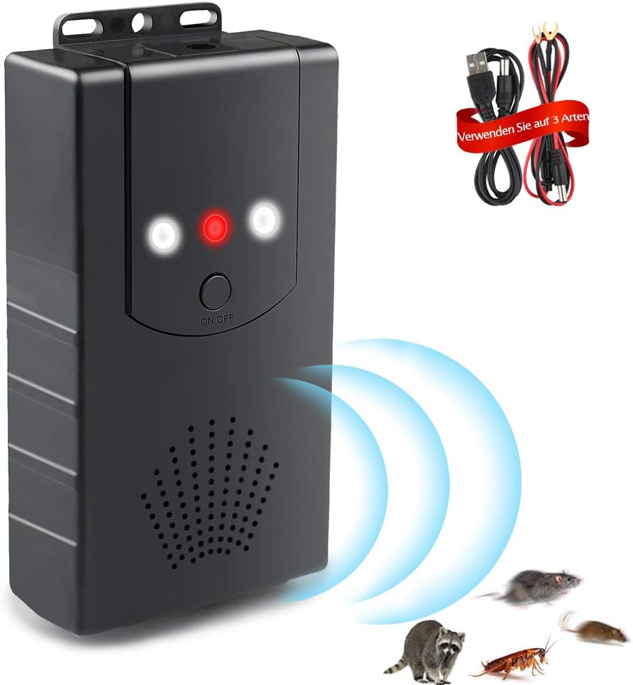 Fengzio Ultrasonic Mouse Repellent, Vehicle Rat Repeller Non Toxic